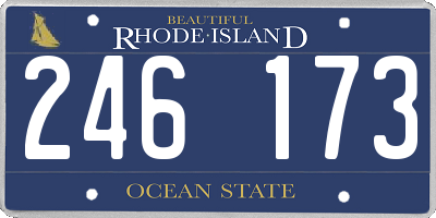 RI license plate 246173