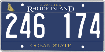 RI license plate 246174