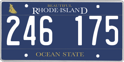 RI license plate 246175