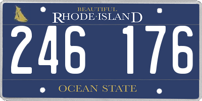 RI license plate 246176