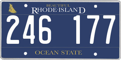 RI license plate 246177