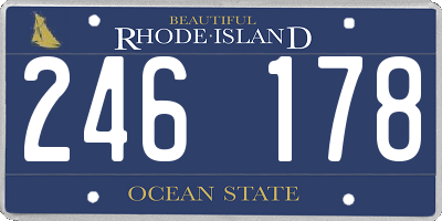 RI license plate 246178