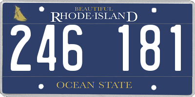 RI license plate 246181