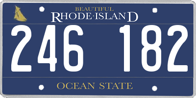RI license plate 246182