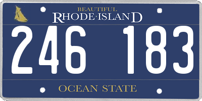RI license plate 246183