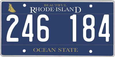 RI license plate 246184
