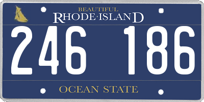 RI license plate 246186