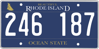 RI license plate 246187
