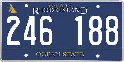RI license plate 246188