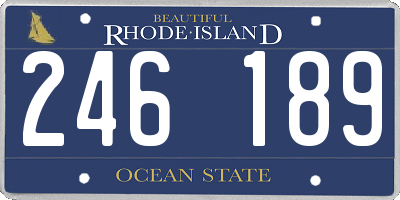RI license plate 246189