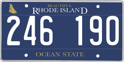 RI license plate 246190