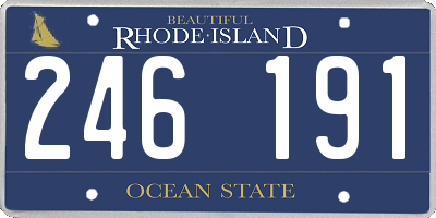 RI license plate 246191