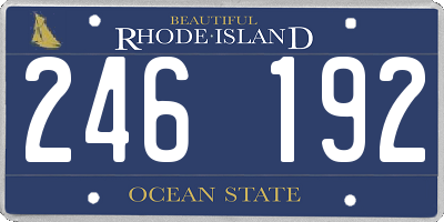 RI license plate 246192