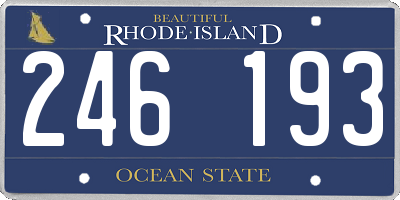 RI license plate 246193