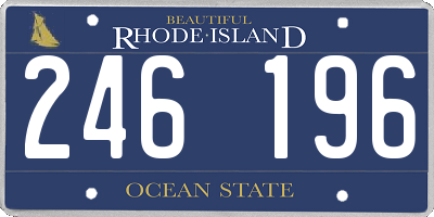 RI license plate 246196