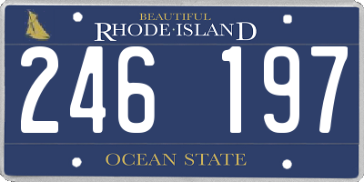 RI license plate 246197
