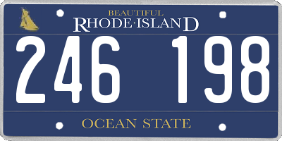 RI license plate 246198