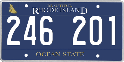 RI license plate 246201
