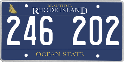 RI license plate 246202