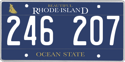 RI license plate 246207