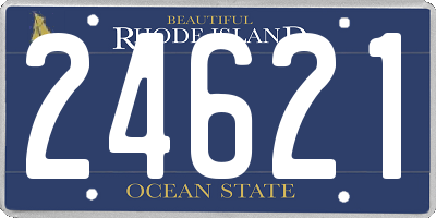 RI license plate 24621