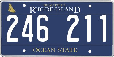 RI license plate 246211