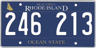 RI license plate 246213