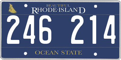 RI license plate 246214