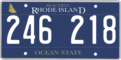 RI license plate 246218