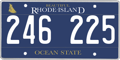 RI license plate 246225