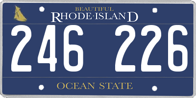 RI license plate 246226