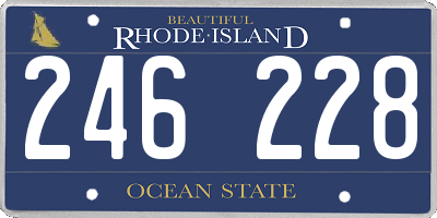 RI license plate 246228