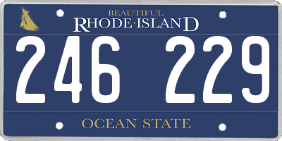 RI license plate 246229