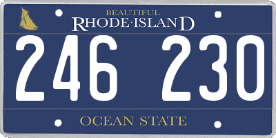 RI license plate 246230