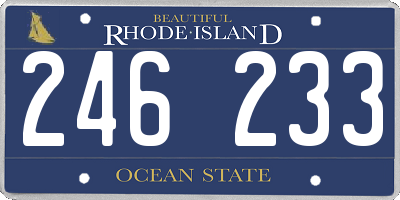 RI license plate 246233
