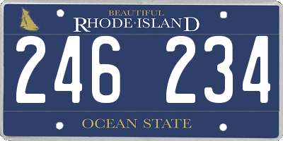 RI license plate 246234