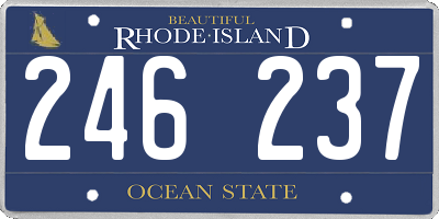 RI license plate 246237