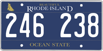 RI license plate 246238