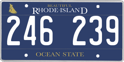 RI license plate 246239