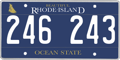 RI license plate 246243