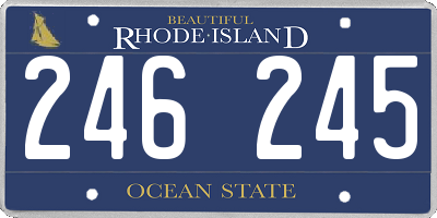 RI license plate 246245