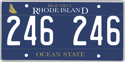 RI license plate 246246