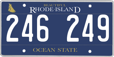 RI license plate 246249