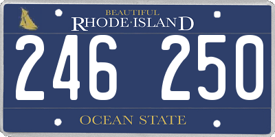 RI license plate 246250
