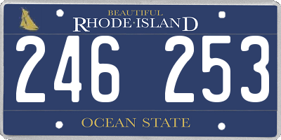 RI license plate 246253
