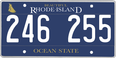 RI license plate 246255