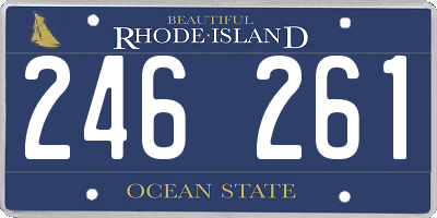 RI license plate 246261