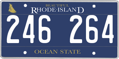 RI license plate 246264