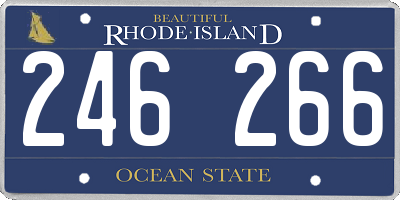 RI license plate 246266