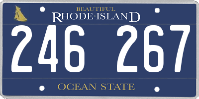 RI license plate 246267